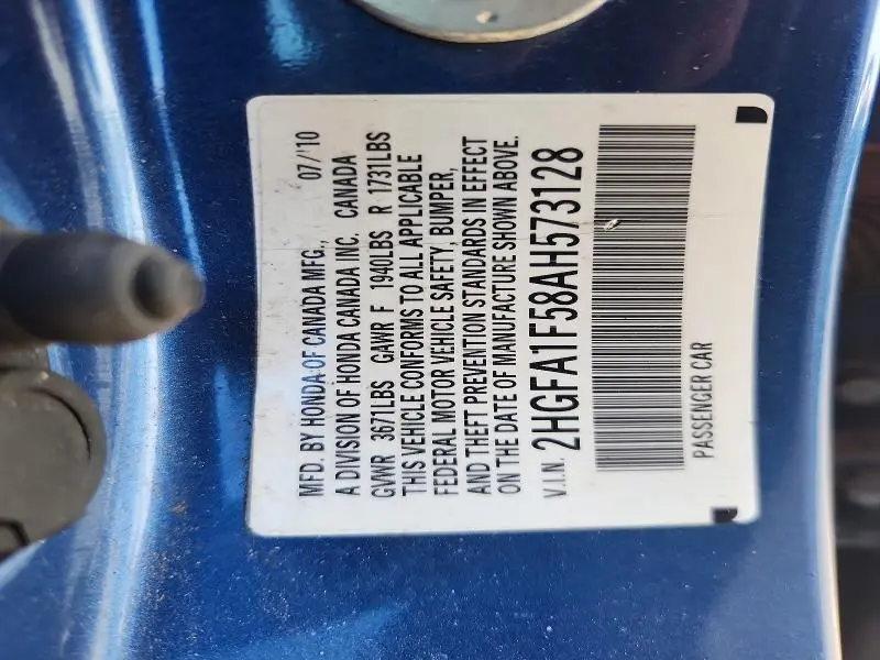 2010 HONDA CIVIC LX  