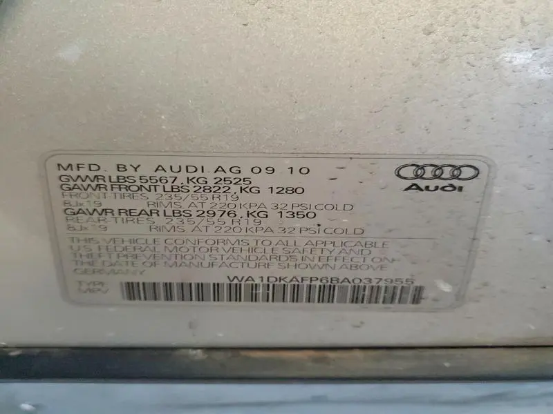 2011 AUDI Q5 PREMIUM PLUS  