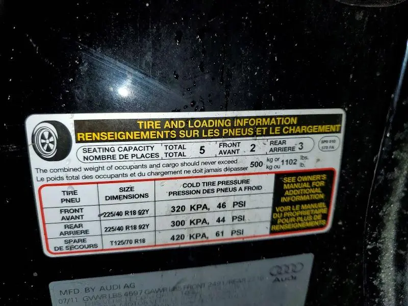 2012 AUDI A3 PREMIUM PLUS  