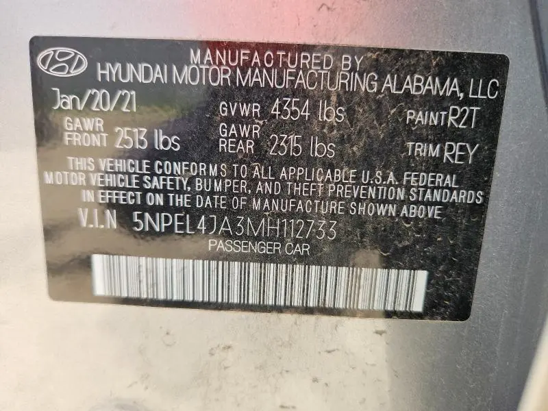 2021 HYUNDAI SONATA SEL  