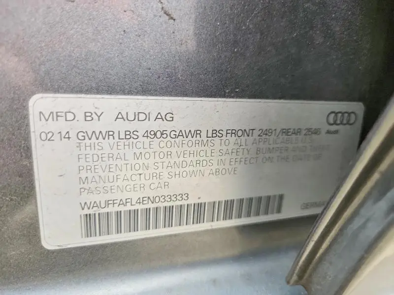 2014 AUDI A4 PREMIUM PLUS  