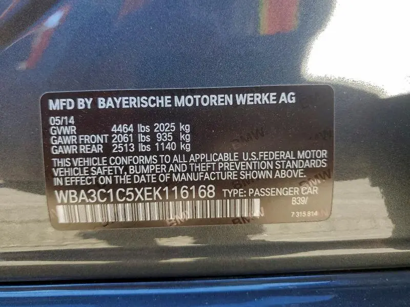 2014 BMW 328 I SULEV  