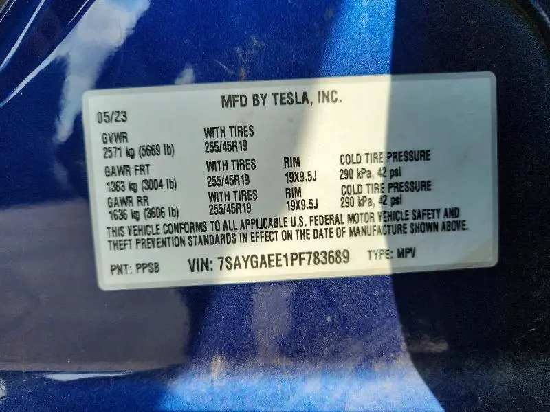 2023 TESLA MODEL Y   