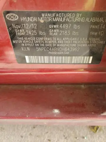 2013 HYUNDAI SONATA SE  