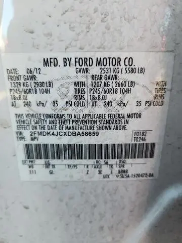 2013 FORD EDGE SEL  