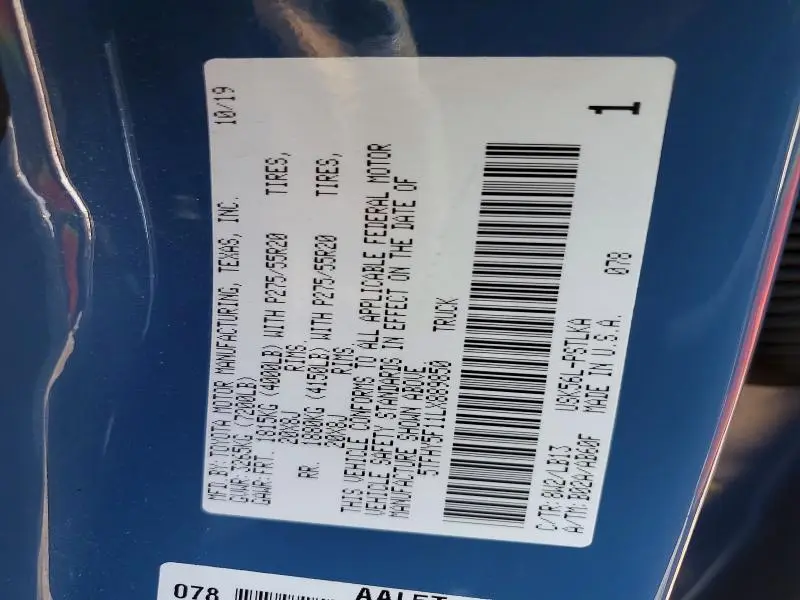 2020 TOYOTA TUNDRA CREWMAX LIMITED  