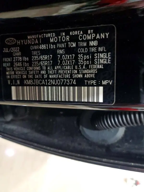 2022 HYUNDAI TUCSON BLUE  