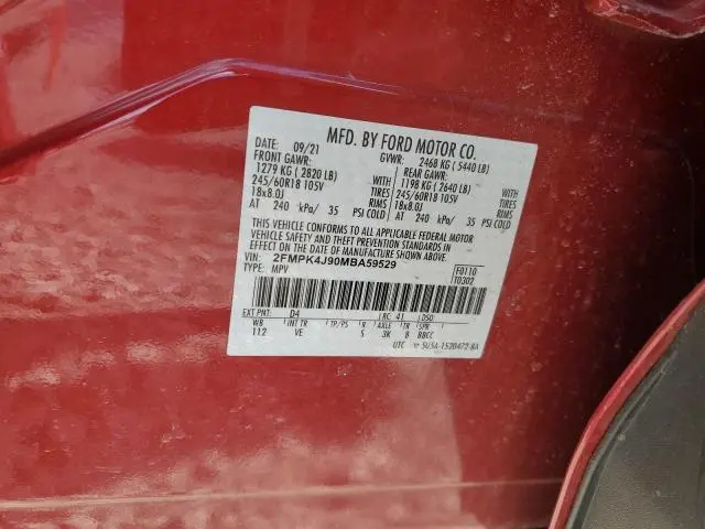 2021 FORD EDGE SEL  