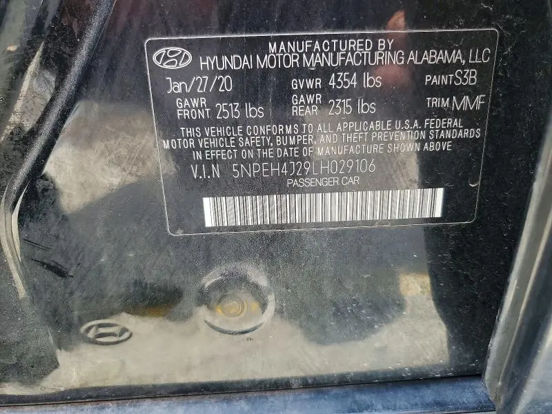 2020 HYUNDAI SONATA LIMITED  