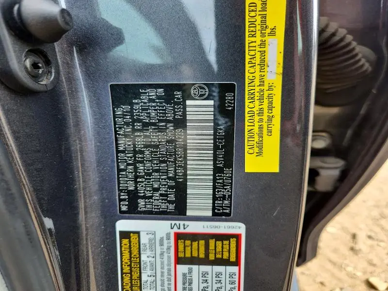 2011 TOYOTA CAMRY XLE  