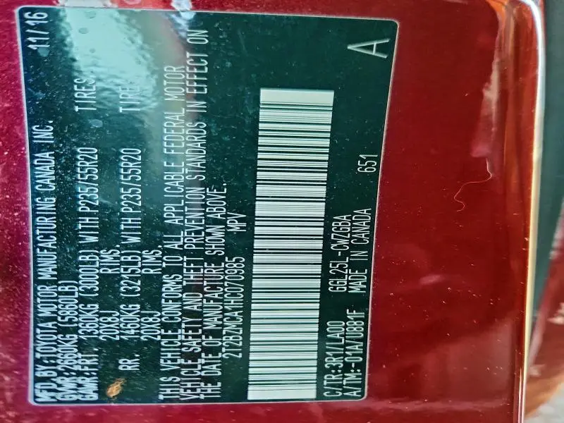 2017 LEXUS RX 350 BASE  