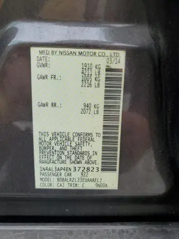 2014 NISSAN ALTIMA 2.5  