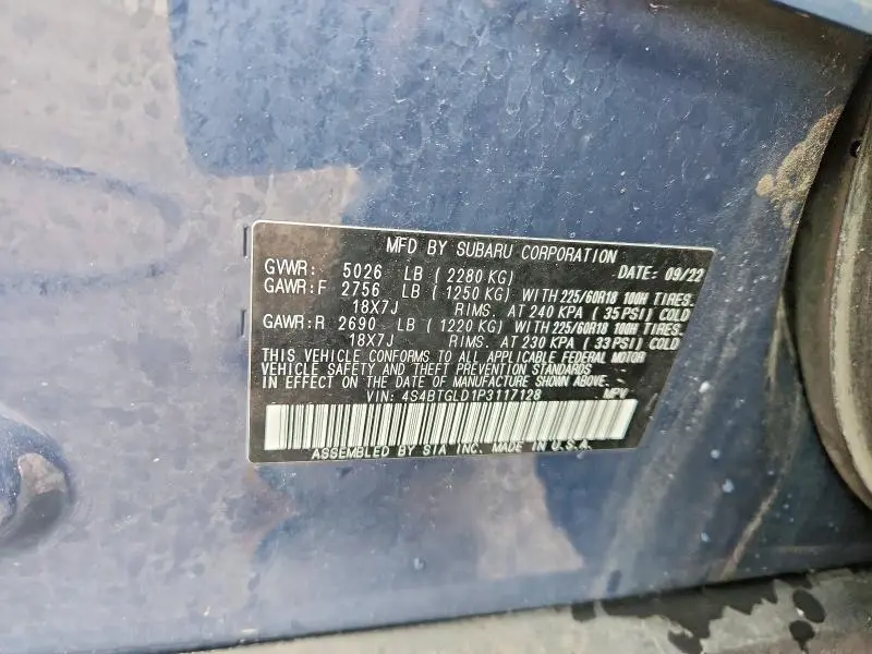 2023 SUBARU OUTBACK ONYX EDITION XT  