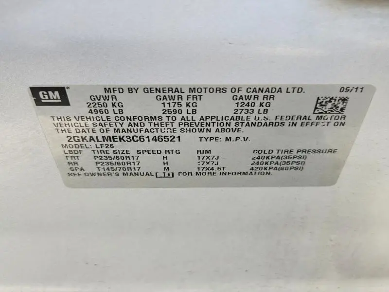 2012 GMC TERRAIN SLE  
