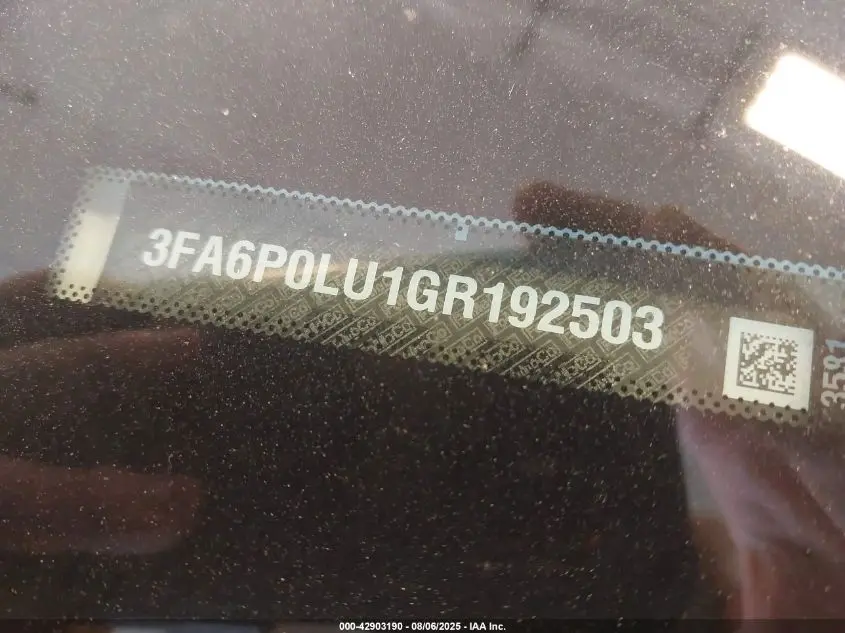 2016 FORD FUSION HYBRID SE