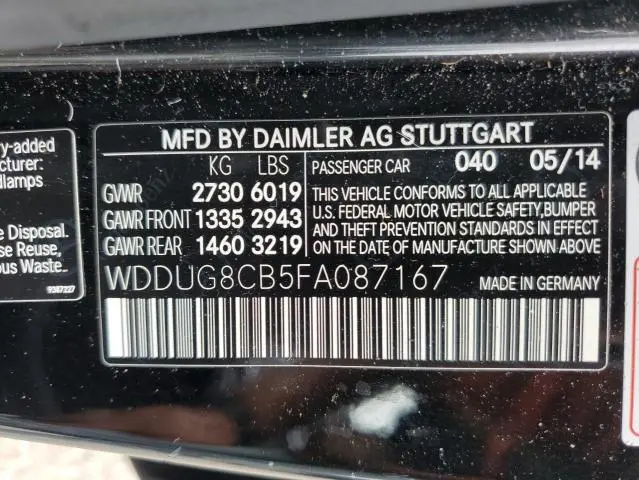 2015 MERCEDES-BENZ S 550  
