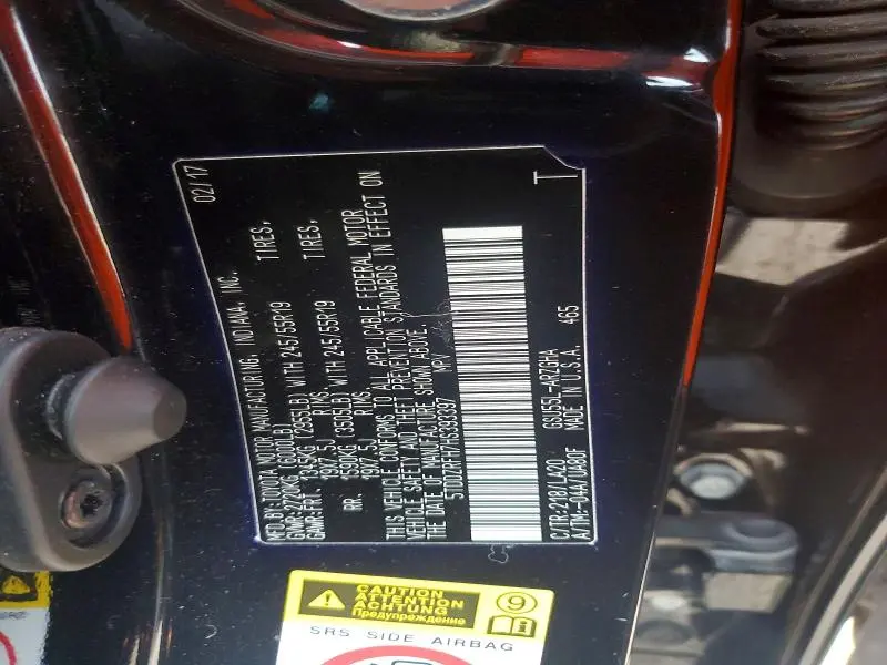 2017 TOYOTA HIGHLANDER LIMITED  