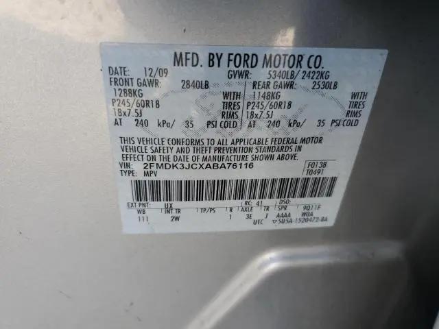 2010 FORD EDGE SEL  