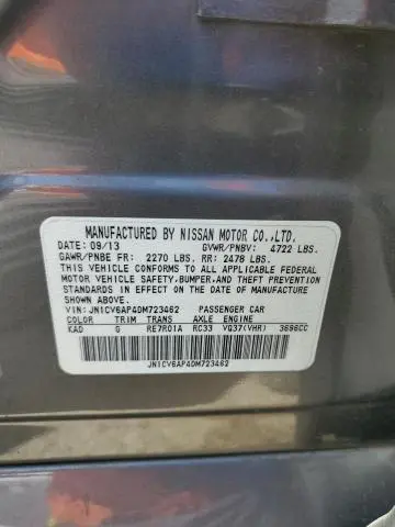 2013 INFINITI G37 BASE  
