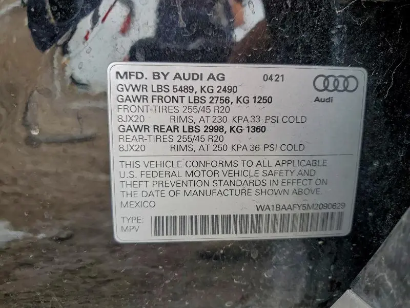 2021 AUDI Q5 PREMIUM PLUS  