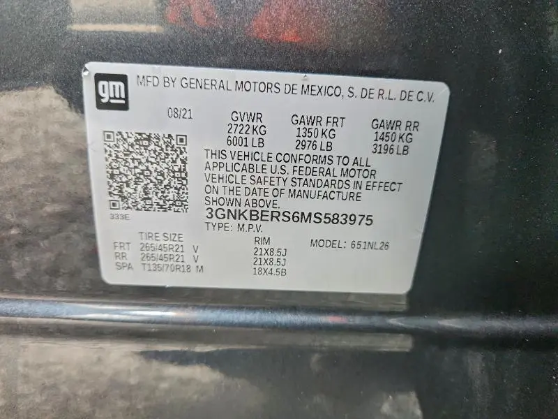 2021 CHEVROLET BLAZER RS  