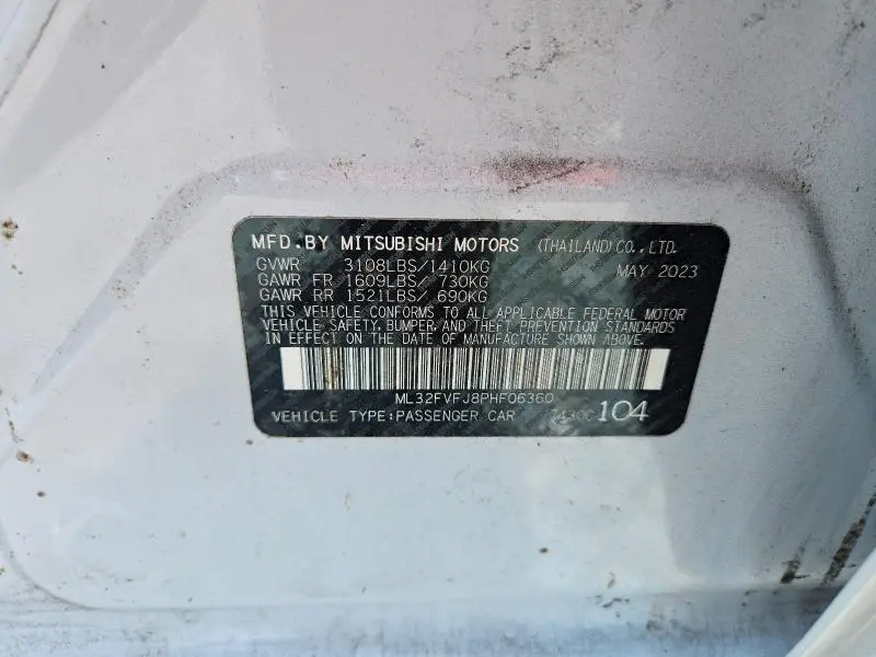 2023 MITSUBISHI MIRAGE G4 SE  