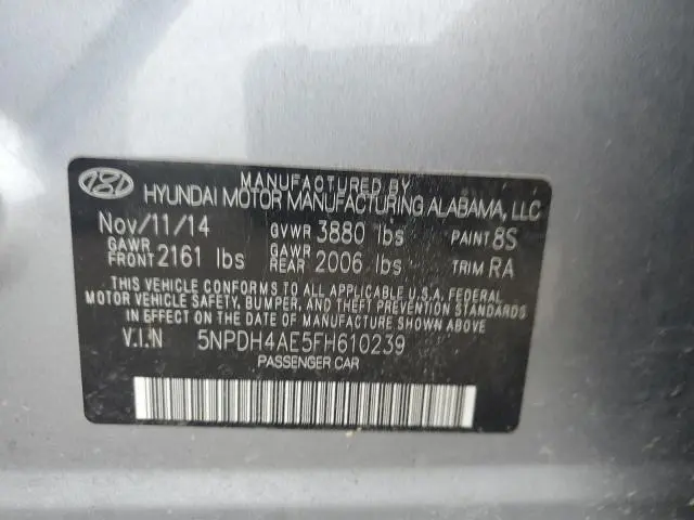 2015 HYUNDAI ELANTRA SE  