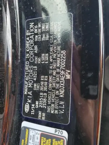 2015 KIA SOUL EV   