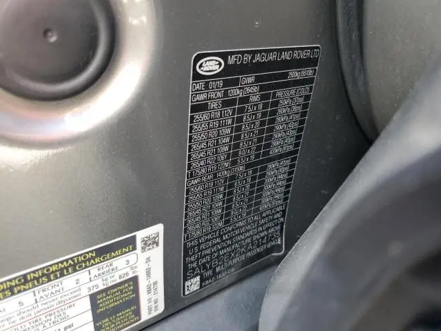 2019 LAND ROVER RANGE ROVER VELAR S  