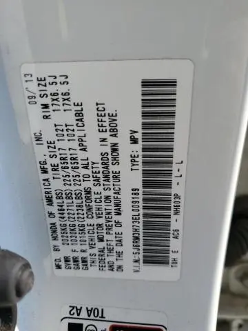 2014 HONDA CR-V EXL  