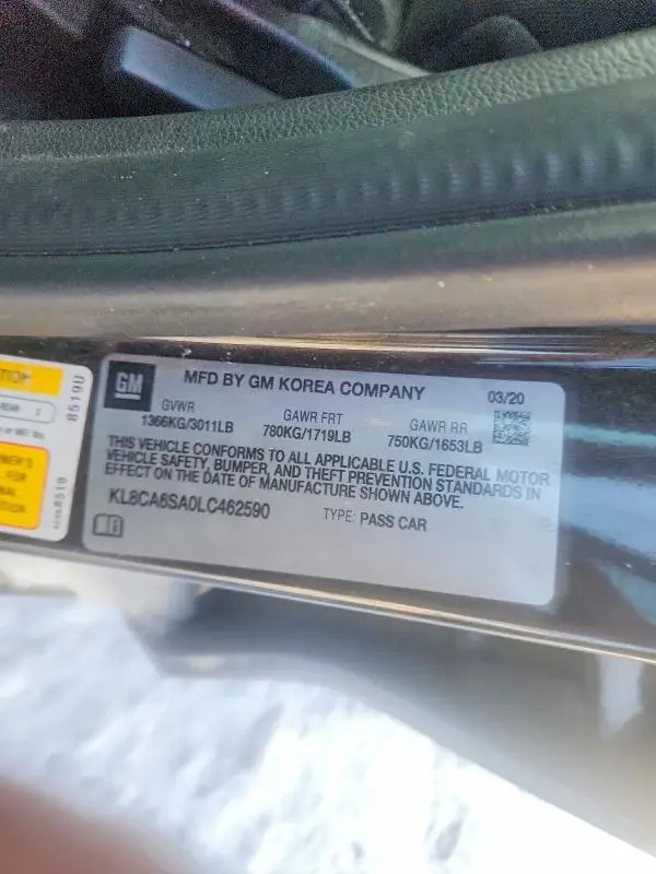 2020 CHEVROLET SPARK LS  