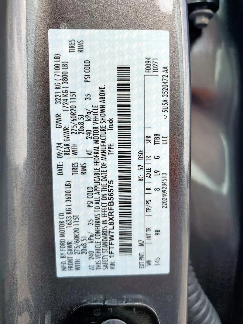 2024 FORD F150 PLATINUM  