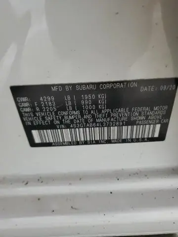 2020 SUBARU IMPREZA   