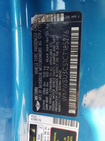 2012 MINI COOPER   