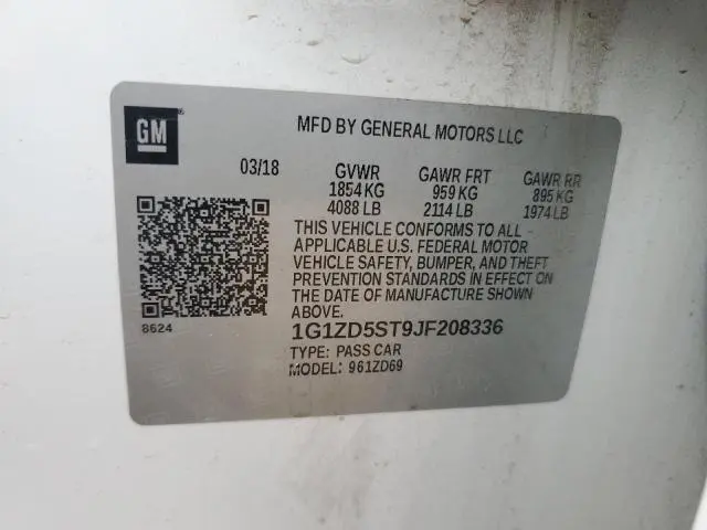 2018 CHEVROLET MALIBU LT  