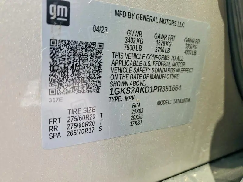 2023 GMC YUKON SLE  