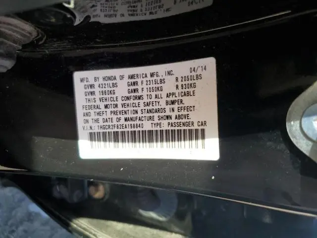 2014 HONDA ACCORD EXL  