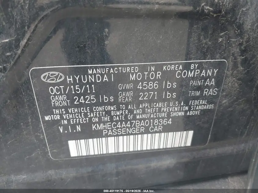 2011 HYUNDAI SONATA HYBRID  