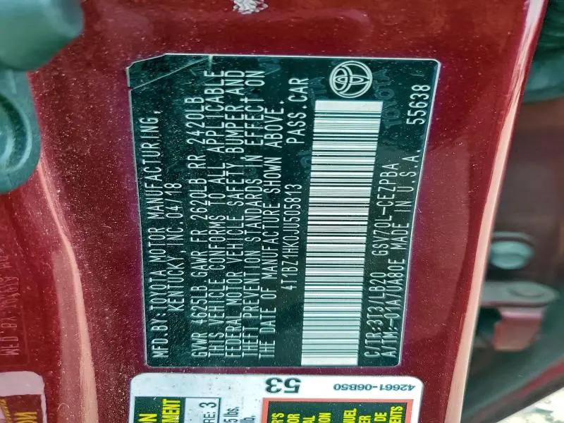 2018 TOYOTA CAMRY XSE  