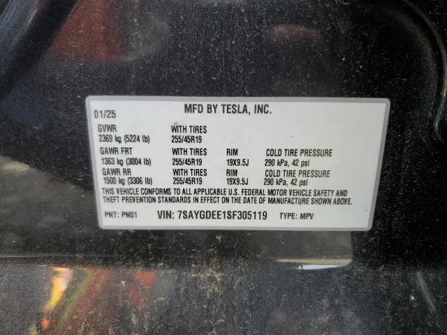 2025 TESLA MODEL Y   