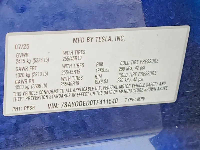 2026 TESLA MODEL Y   