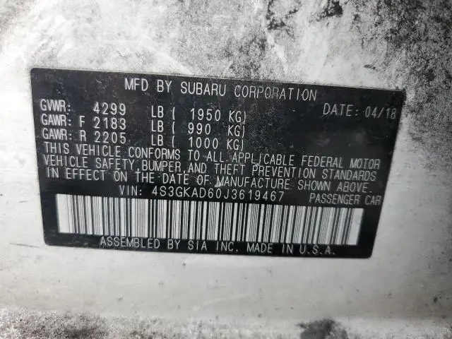 2018 SUBARU IMPREZA PREMIUM PLUS  