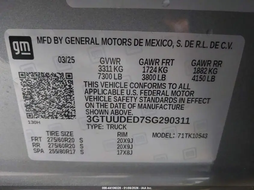 2025 GMC SIERRA 1500 4WD  SHORT BOX SLT