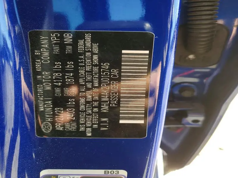 2023 HYUNDAI ELANTRA N BASE  