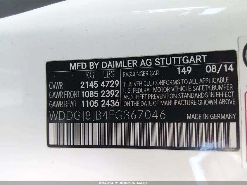2015 MERCEDES-BENZ C 350 SPORT 4MATIC