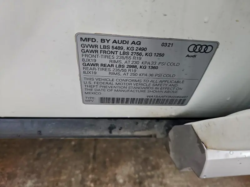 2021 AUDI Q5 PREMIUM PLUS  