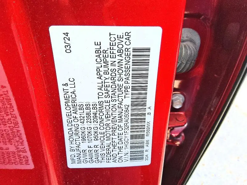 2024 HONDA ACCORD EX  