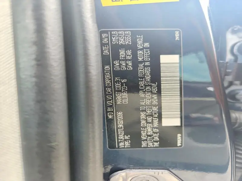 2019 VOLVO S60 T6 INSCRIPTION  