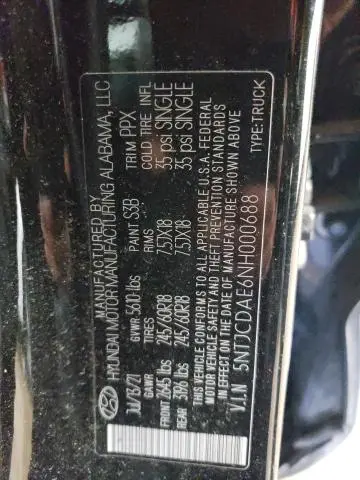 2022 HYUNDAI SANTA CRUZ SEL  