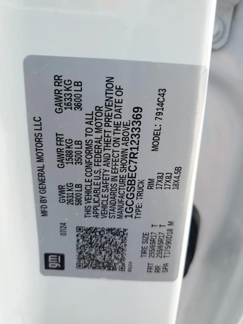 2024 CHEVROLET COLORADO   